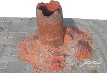 Juweela 28404 - H0 - Industrieschornstein im Abbruch